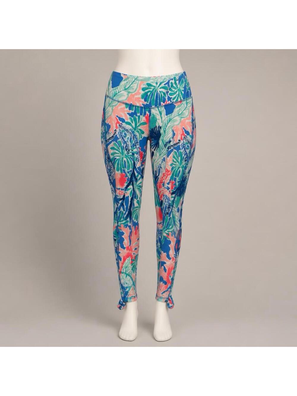 Lilly Pulitzer Luxletic Gemma Weekender leggings in Jet Stream print, small.